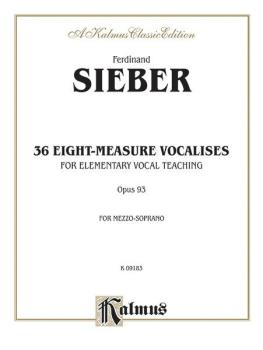 36 Eight-Measure Vocalises for Elementary Teaching, Opus 93 (For Mezzo (AL-00-K09183)