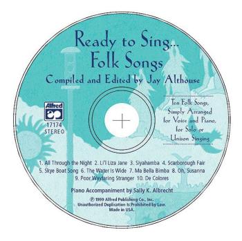 Ready to Sing . . . Folk Songs: Ten Folk Songs, Simply Arranged for Vo (AL-00-17174)