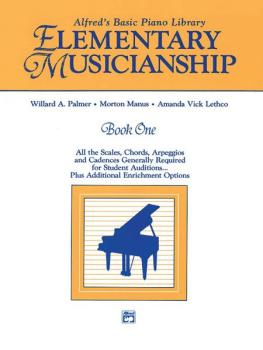 Alfred's Basic Piano Library Musicianship Book One: Elementary Musicia (AL-00-2643)