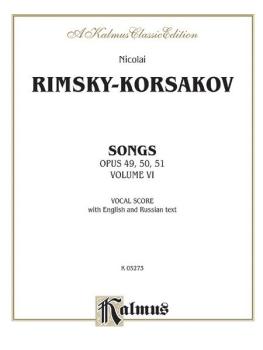 Songs, Volume VI (Opus 49, 50, 51): Vocal Score with English and Russi (AL-00-K05273)