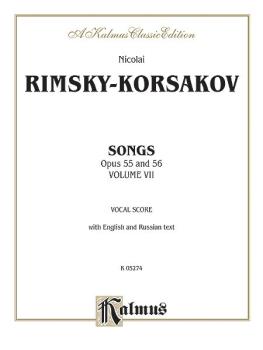 Songs, Volume VII (Opus 55, 56): Vocal Score with English and Russian  (AL-00-K05274)